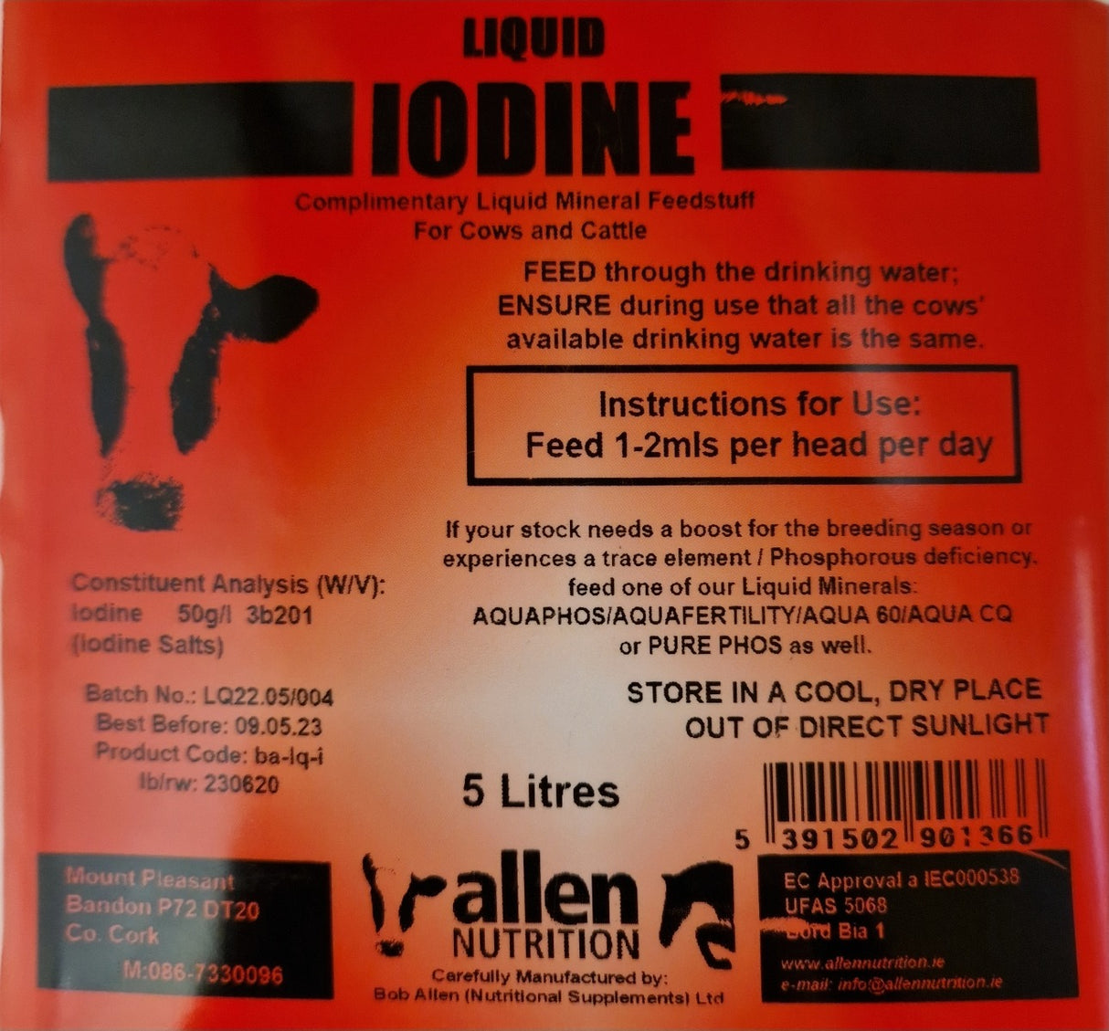 IODINE 5% LIQUID MINERAL 5L