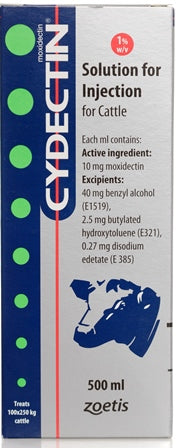 CYDECTIN CATTLE INJECTION 500ML