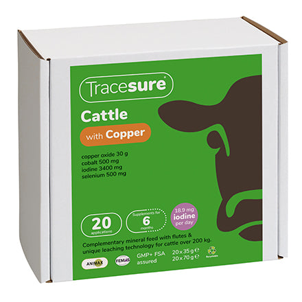 TRACESURE CATTLE BOLUSES WITH COPPER X 20